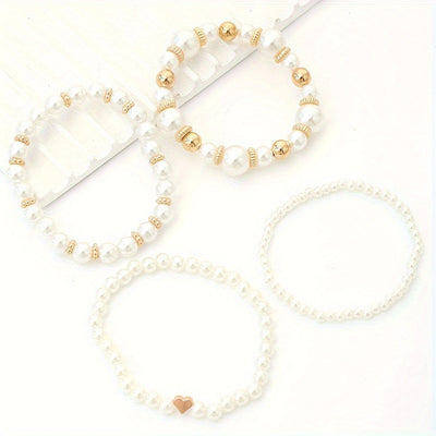 LYNNE | ARTIFICIAL PEARL SET (4 PIECES)