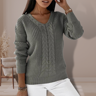 Sophie | V-neck Knitted Sweater