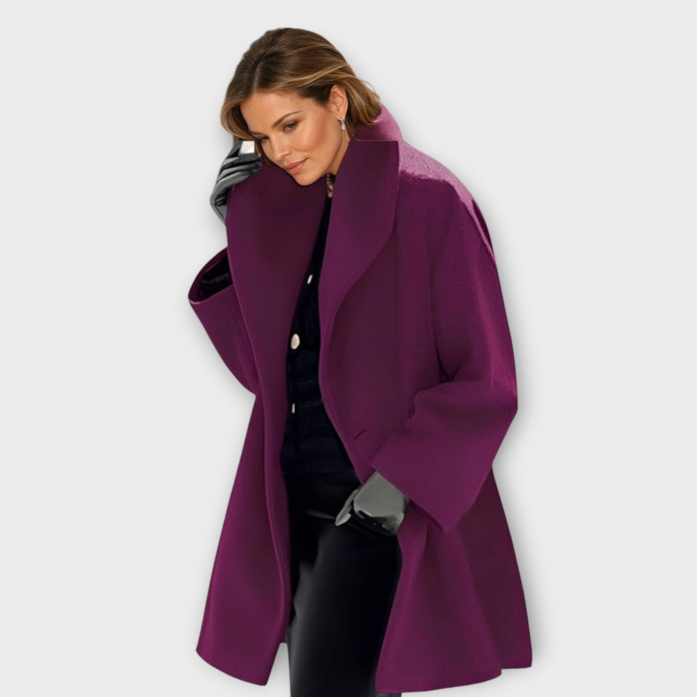 Claire | Stylish Windproof wool coat