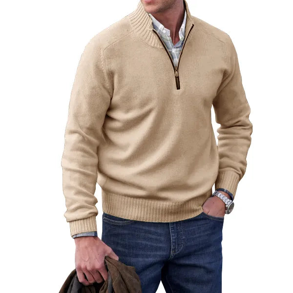 Adrian | Cashmere zip-up sweater