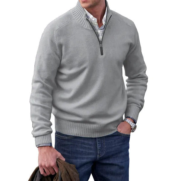 Adrian | Cashmere zip-up sweater