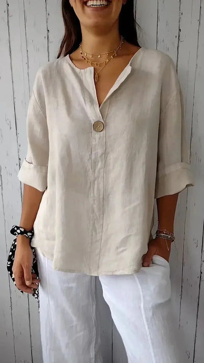 Angelica | Cotton Linen Shirt