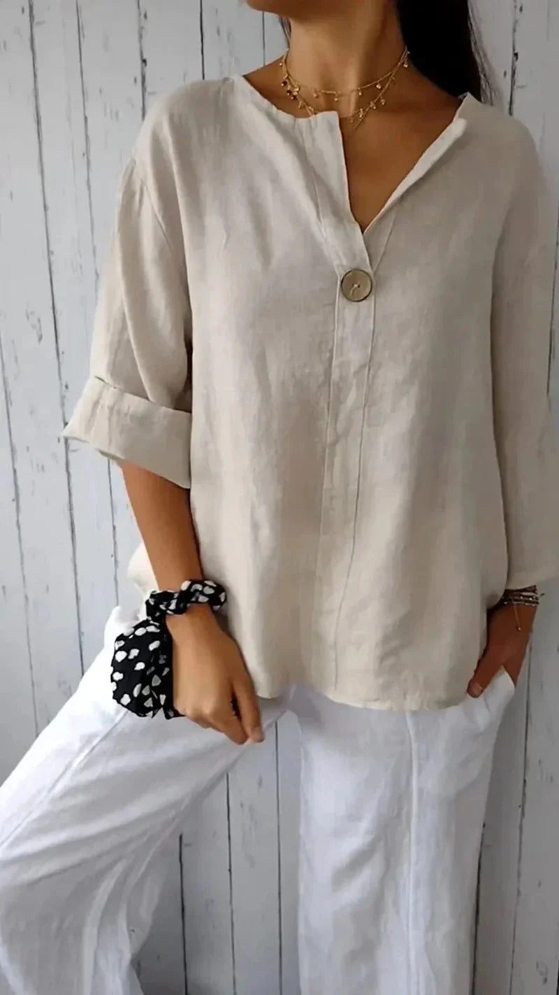 Angelica | Cotton Linen Shirt