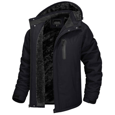 Men's Winter Windproof Fleece Lined Jacket - Men's Coats