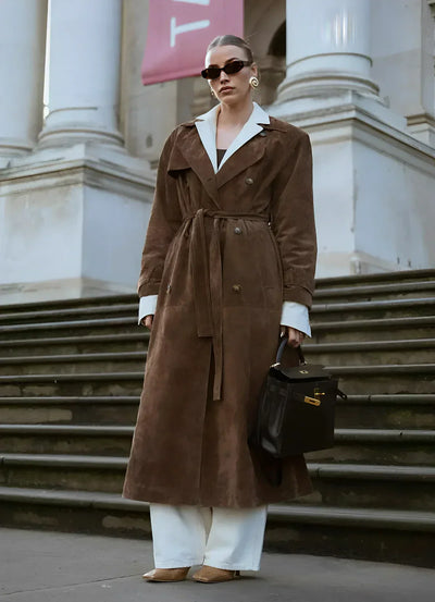 Eleanor | Suede trench coat
