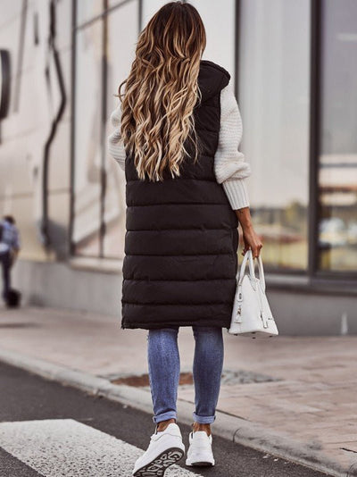 Freya | Knee-length quilted vest