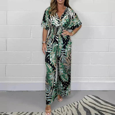 Bellina | jumpsuit with leaf print