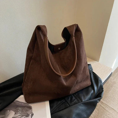 Vorina Luxury FashionSuede Tote Bag