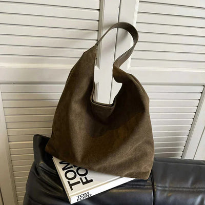 Vorina Luxury FashionSuede Tote Bag