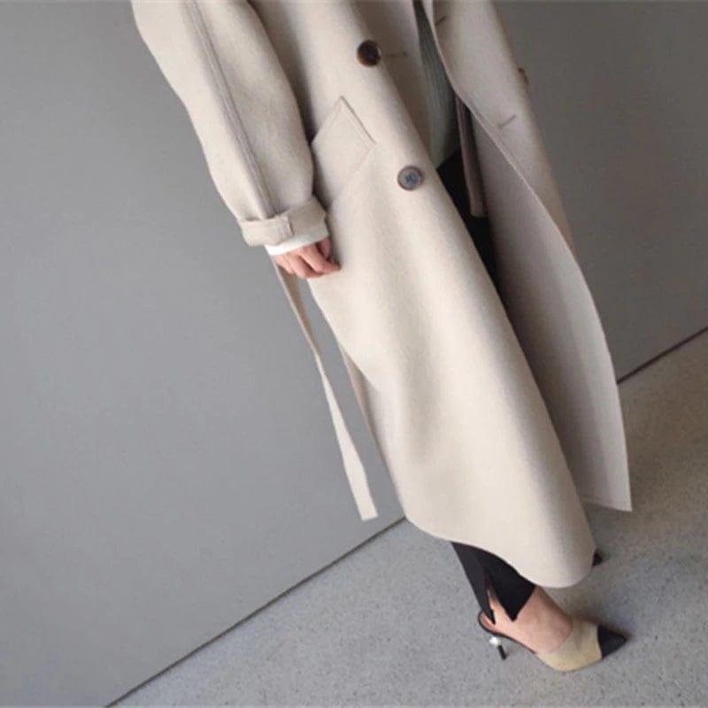 Willow | Elegant  Long Wool Coat