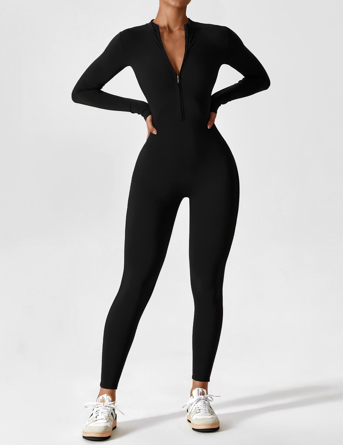 Aurora | Fleece Long Sleeve Zipper Jumpsuit