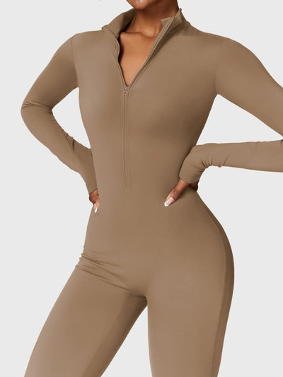 Aurora | Fleece Long Sleeve Zipper Jumpsuit