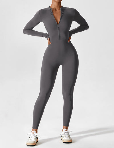 Aurora | Fleece Long Sleeve Zipper Jumpsuit