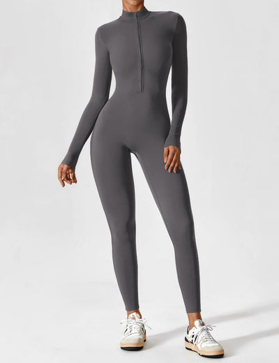 Aurora | Fleece Long Sleeve Zipper Jumpsuit