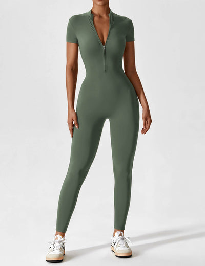 Savannah | Long And Short Sleeve Zipper Jumpsuit