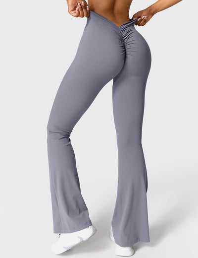 Tessa | Stylish V-back Flare Leggings