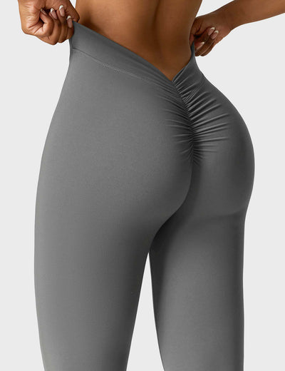 Tessa | Stylish V-back Flare Leggings