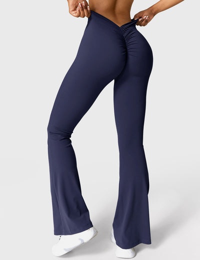 Tessa | Stylish V-back Flare Leggings