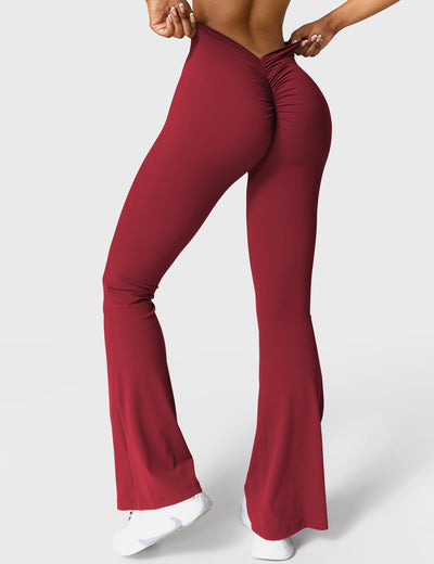 Tessa | Stylish V-back Flare Leggings